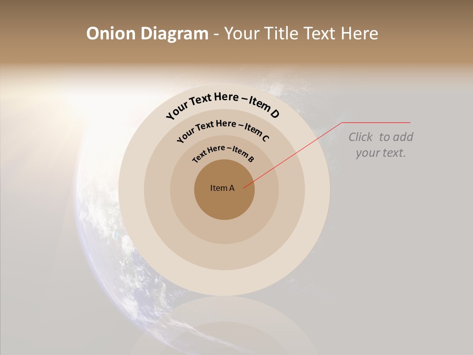 Illustration Sunset Planet PowerPoint Template