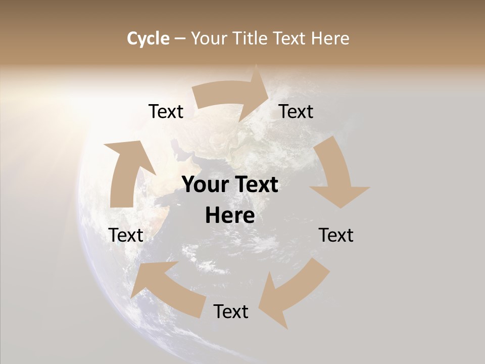 Illustration Sunset Planet PowerPoint Template