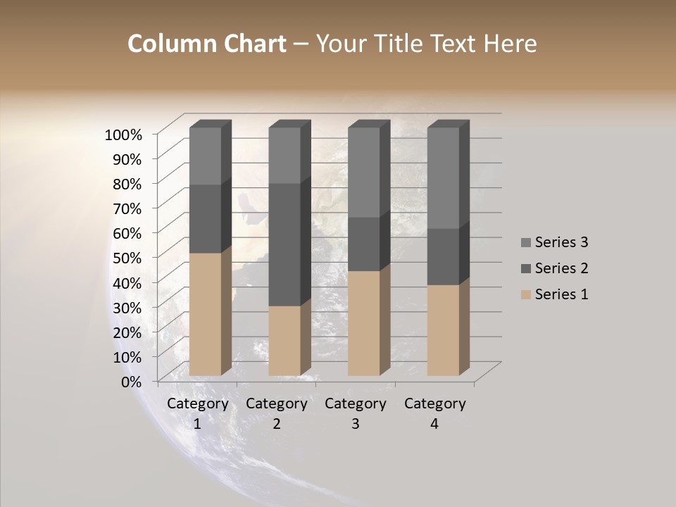 Illustration Sunset Planet PowerPoint Template