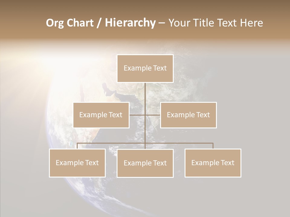 Illustration Sunset Planet PowerPoint Template