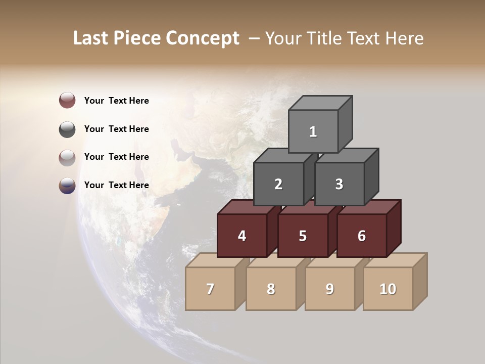 Illustration Sunset Planet PowerPoint Template