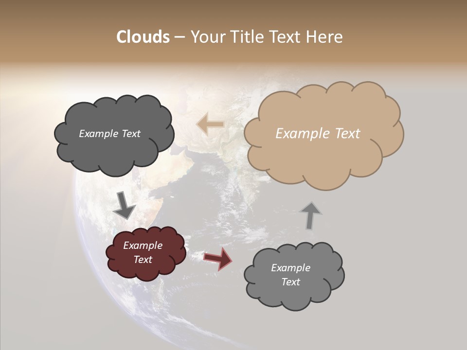 Illustration Sunset Planet PowerPoint Template
