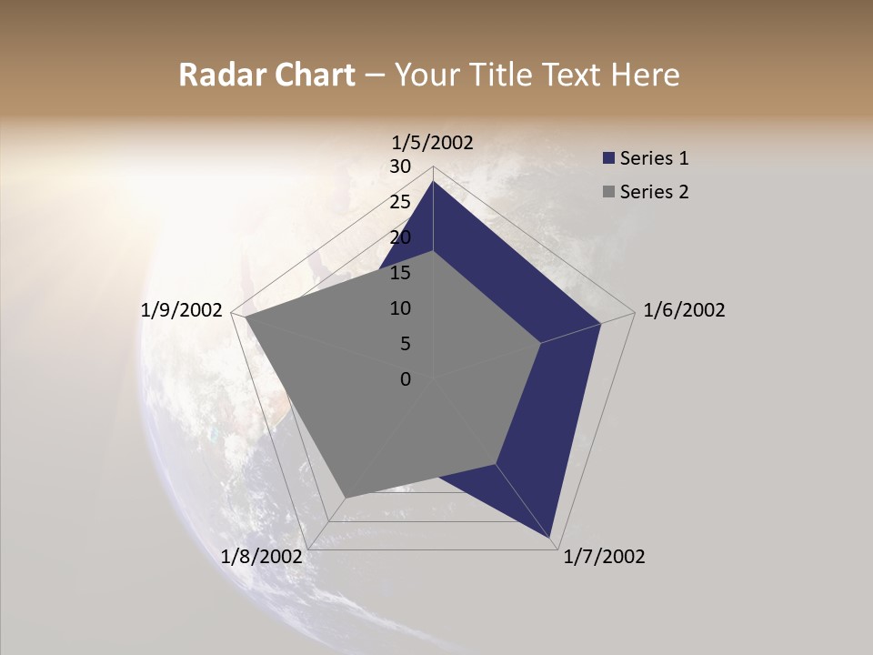 Illustration Sunset Planet PowerPoint Template