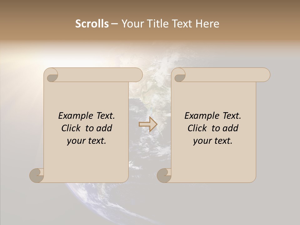 Illustration Sunset Planet PowerPoint Template