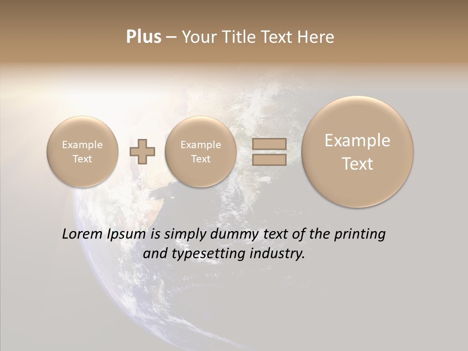 Illustration Sunset Planet PowerPoint Template