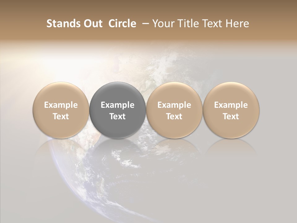 Illustration Sunset Planet PowerPoint Template