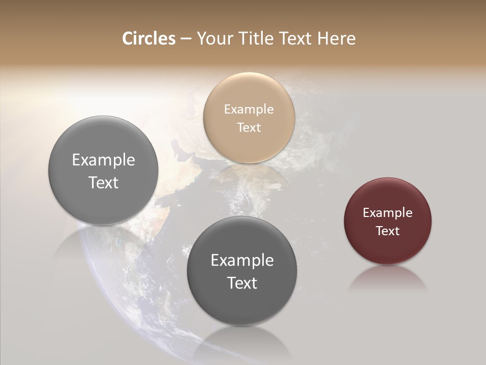 Illustration Sunset Planet PowerPoint Template