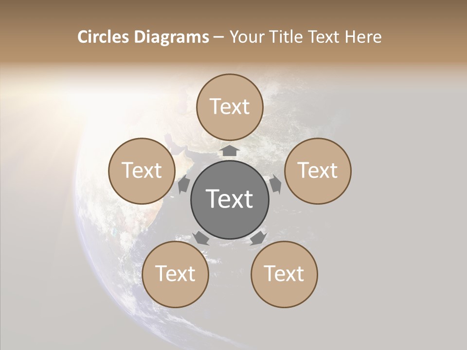 Illustration Sunset Planet PowerPoint Template