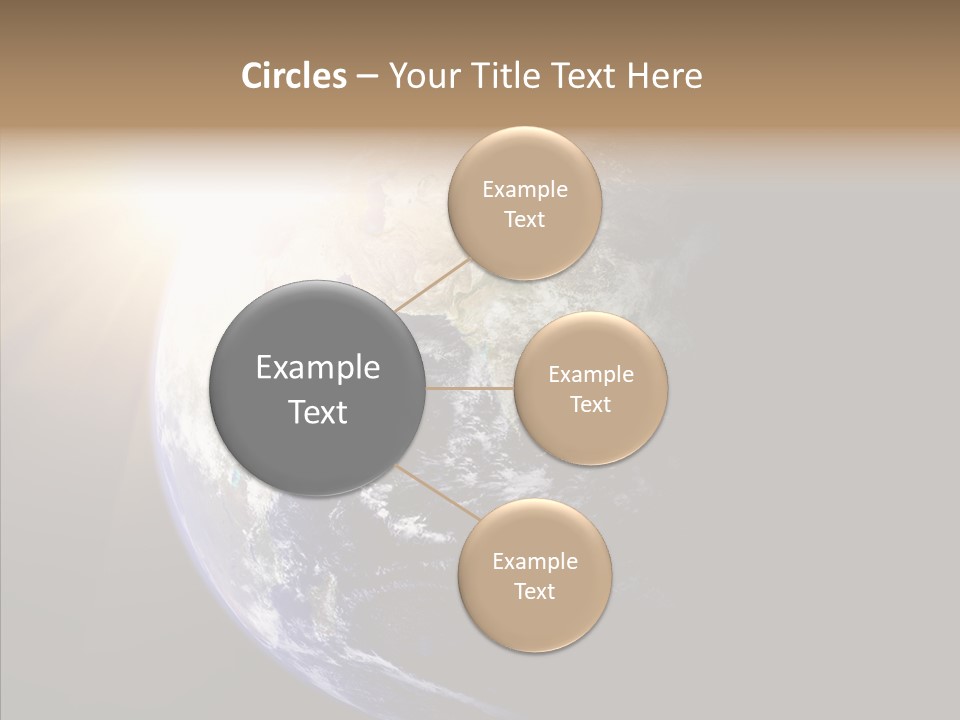 Illustration Sunset Planet PowerPoint Template