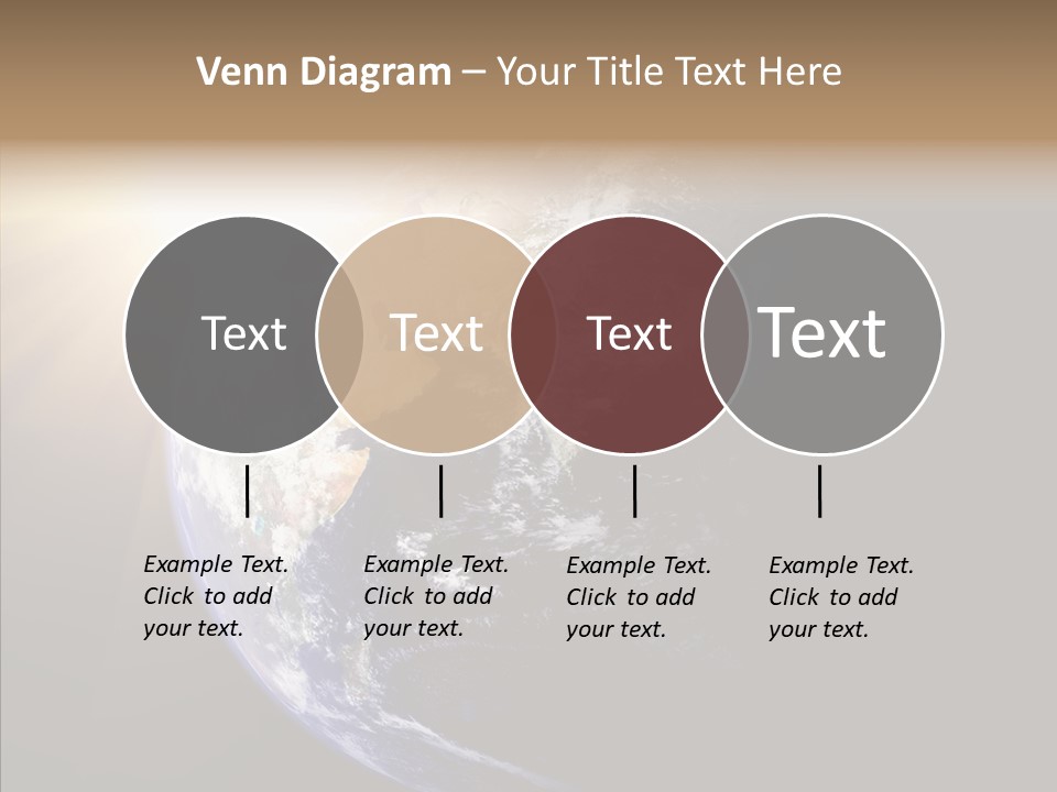 Illustration Sunset Planet PowerPoint Template