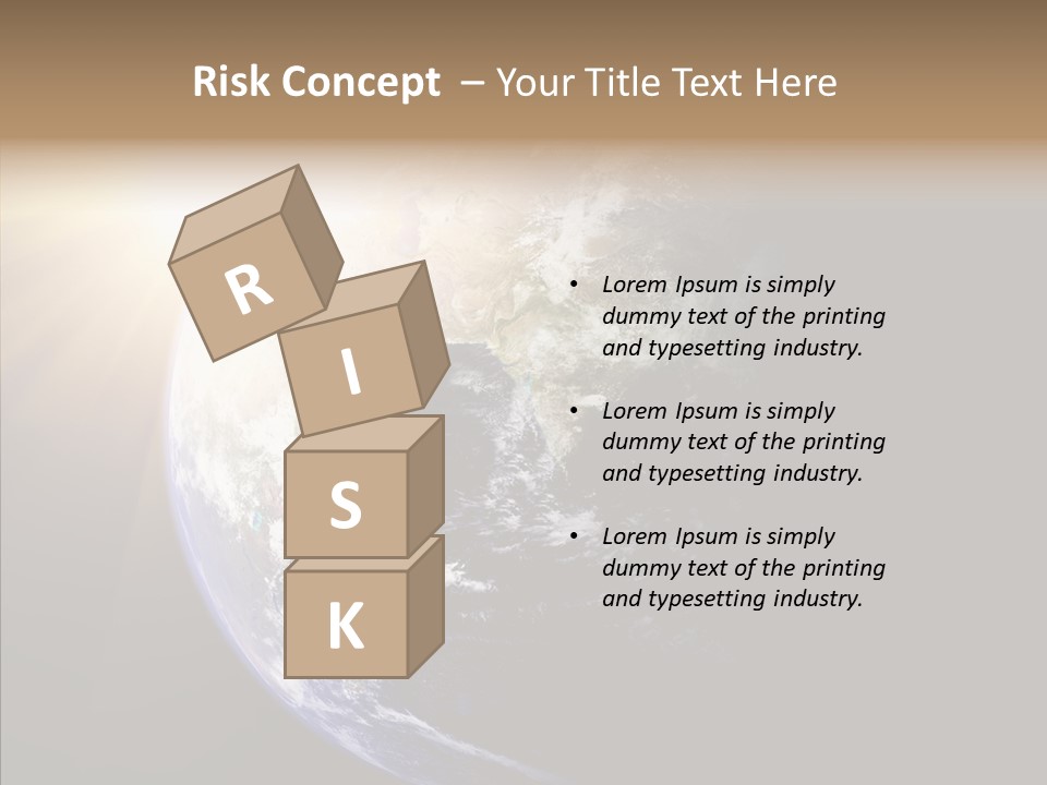 Illustration Sunset Planet PowerPoint Template