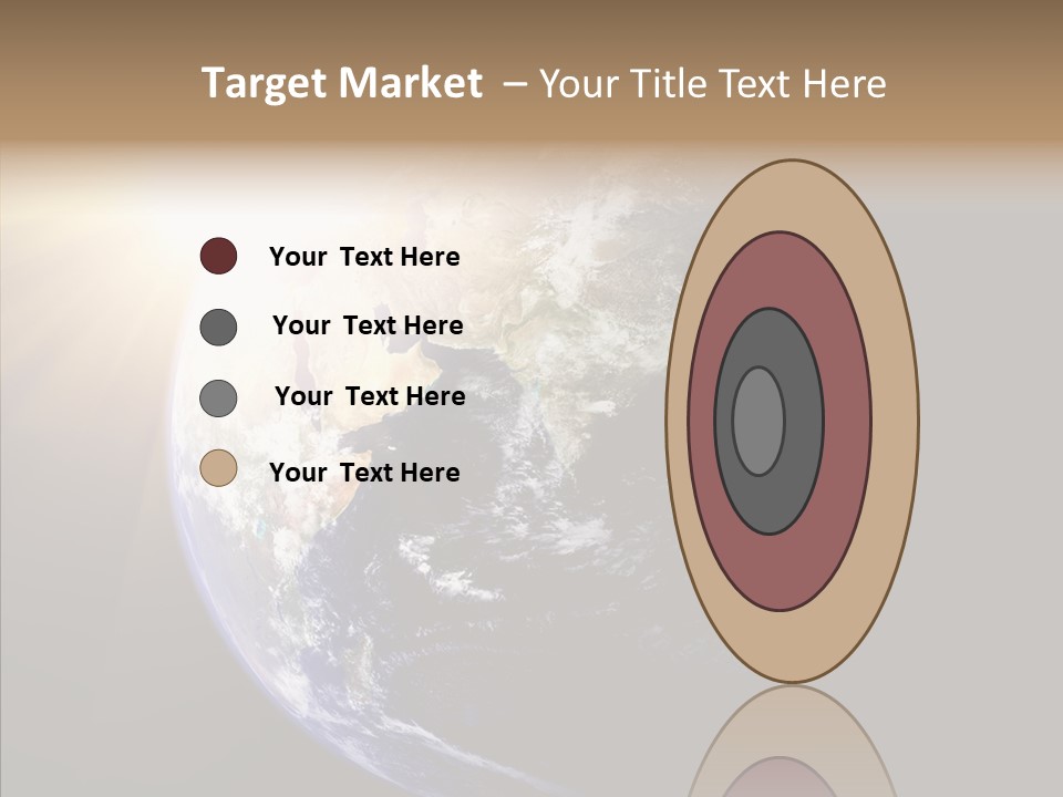 Illustration Sunset Planet PowerPoint Template