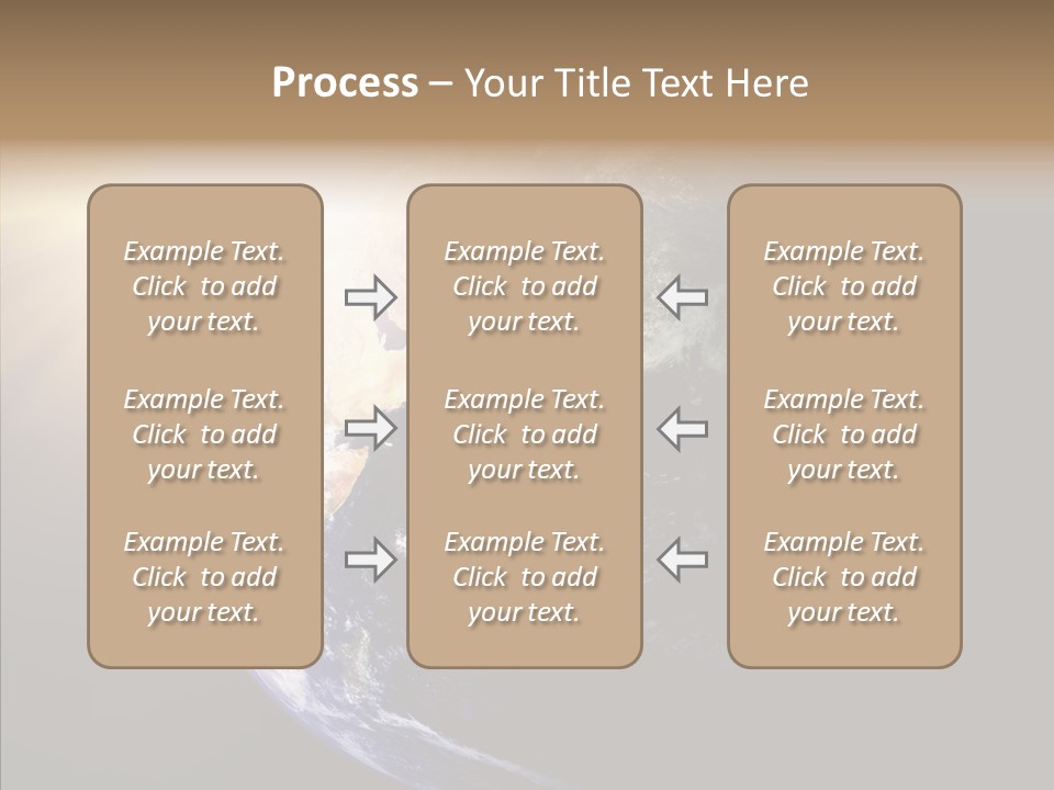 Illustration Sunset Planet PowerPoint Template
