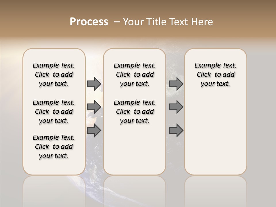 Illustration Sunset Planet PowerPoint Template