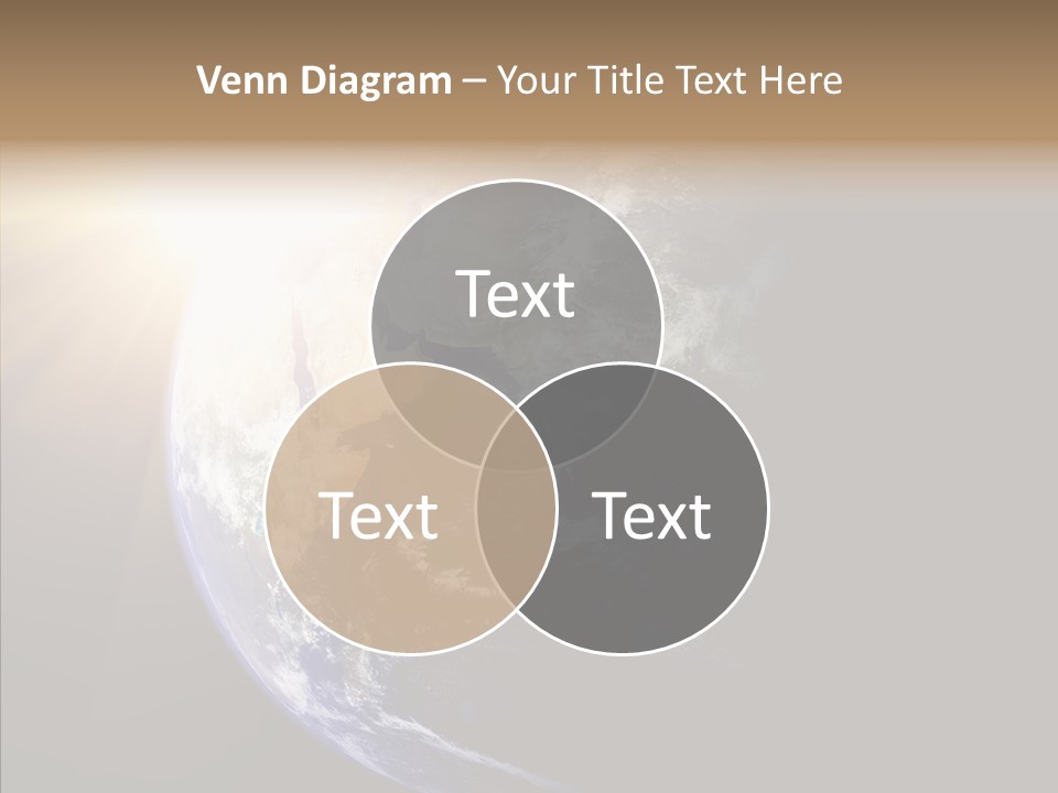 Illustration Sunset Planet PowerPoint Template