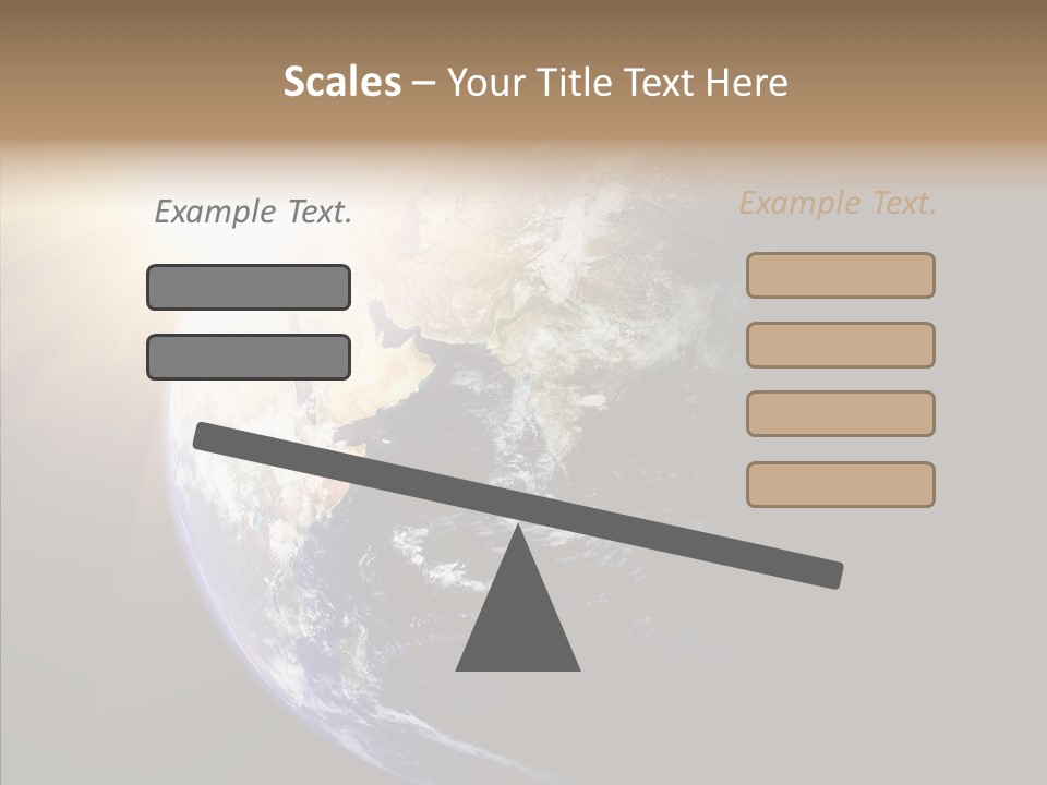 Illustration Sunset Planet PowerPoint Template