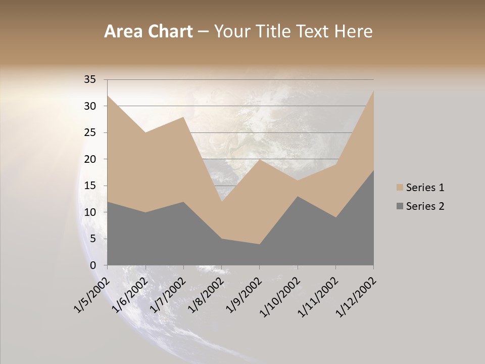 Illustration Sunset Planet PowerPoint Template