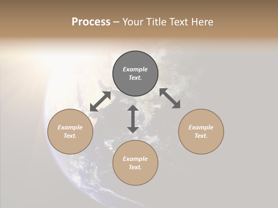 Illustration Sunset Planet PowerPoint Template