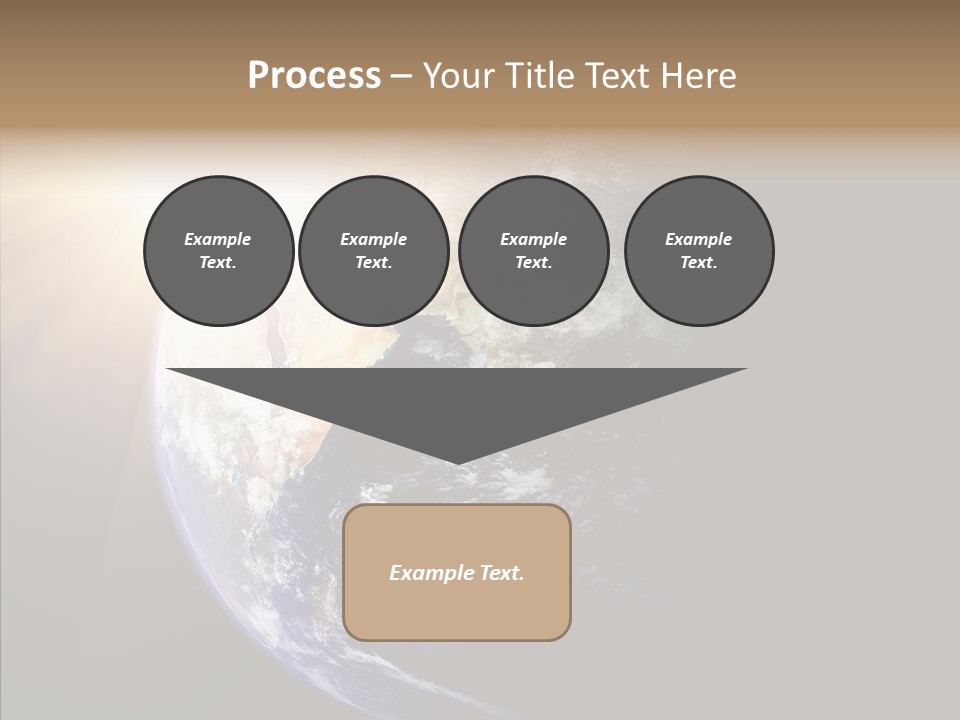 Illustration Sunset Planet PowerPoint Template