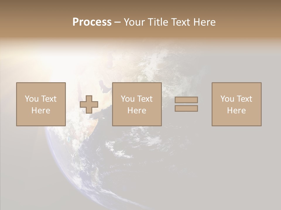 Illustration Sunset Planet PowerPoint Template
