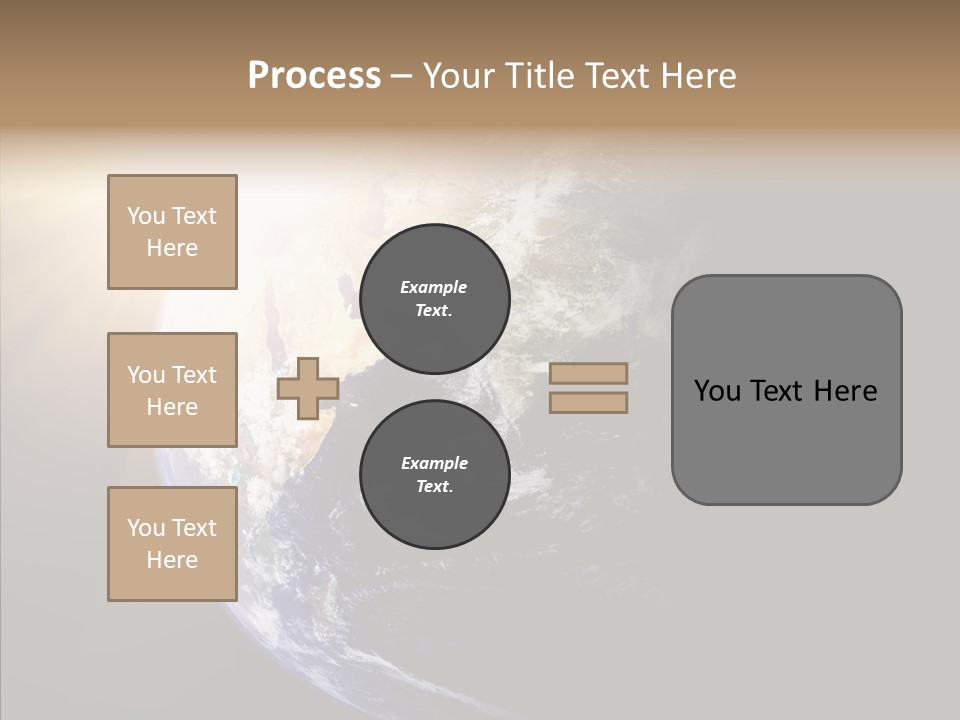 Illustration Sunset Planet PowerPoint Template
