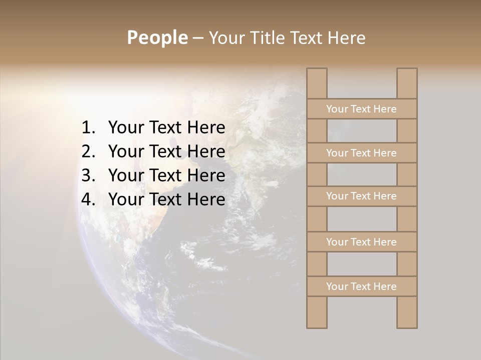 Illustration Sunset Planet PowerPoint Template
