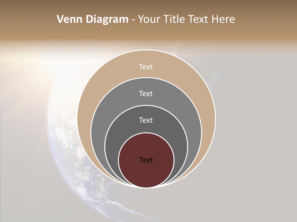 Illustration Sunset Planet PowerPoint Template
