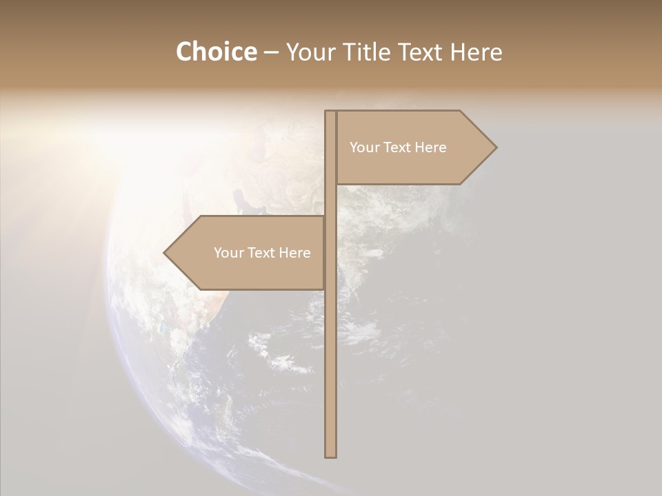 Illustration Sunset Planet PowerPoint Template
