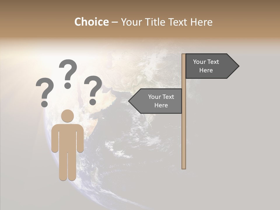 Illustration Sunset Planet PowerPoint Template