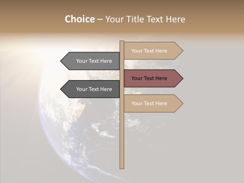 Illustration Sunset Planet PowerPoint Template