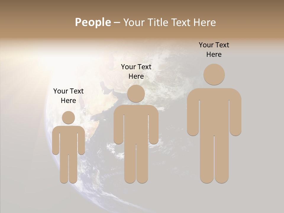 Illustration Sunset Planet PowerPoint Template