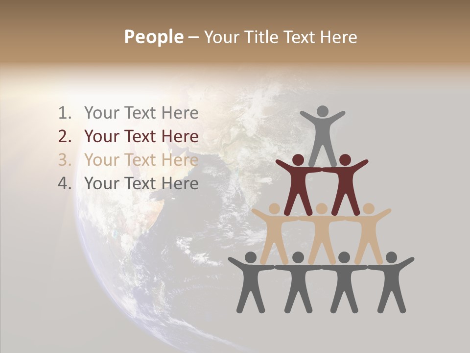 Illustration Sunset Planet PowerPoint Template