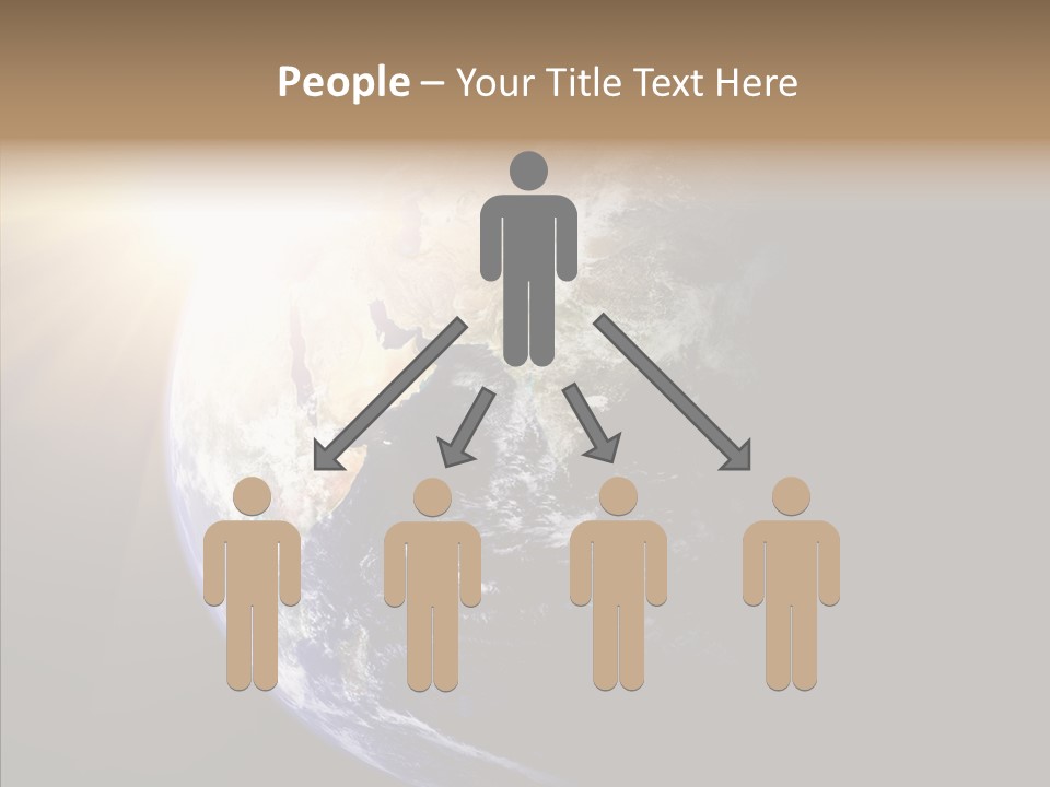 Illustration Sunset Planet PowerPoint Template