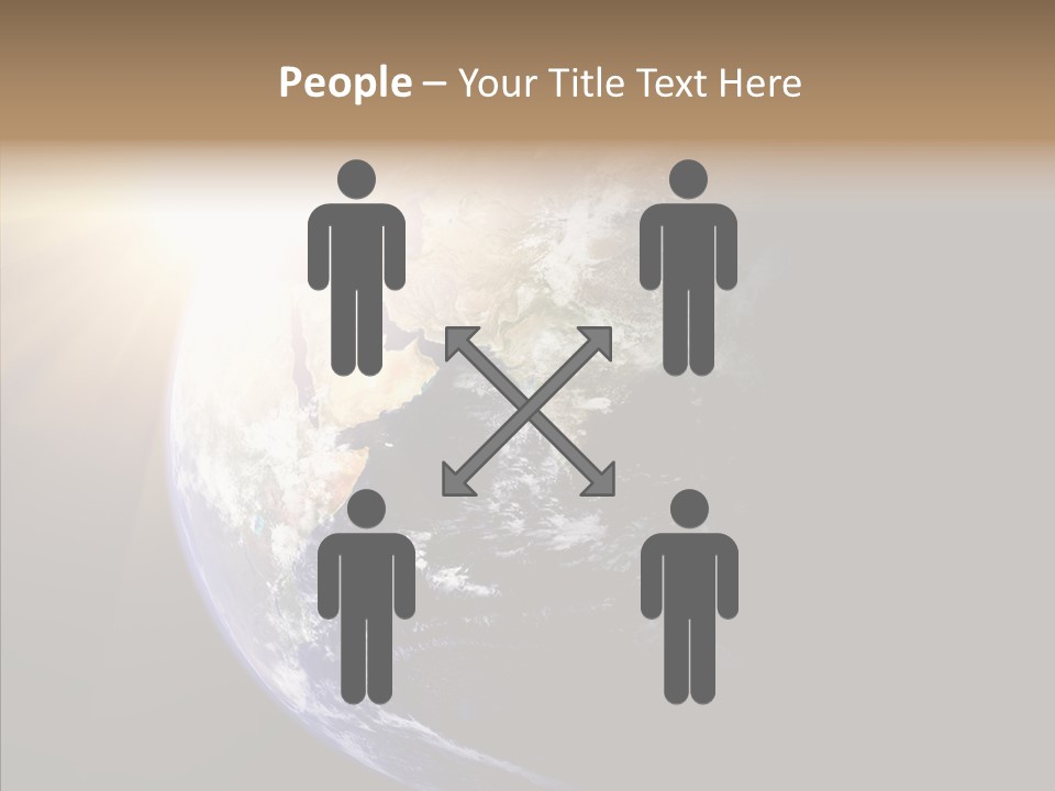 Illustration Sunset Planet PowerPoint Template