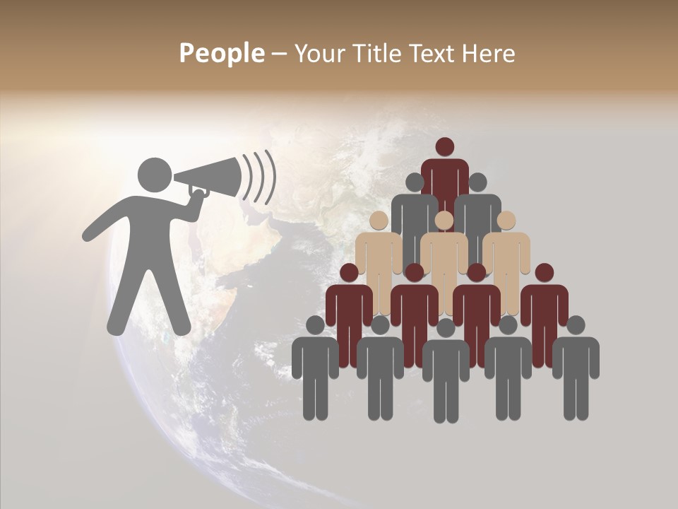 Illustration Sunset Planet PowerPoint Template