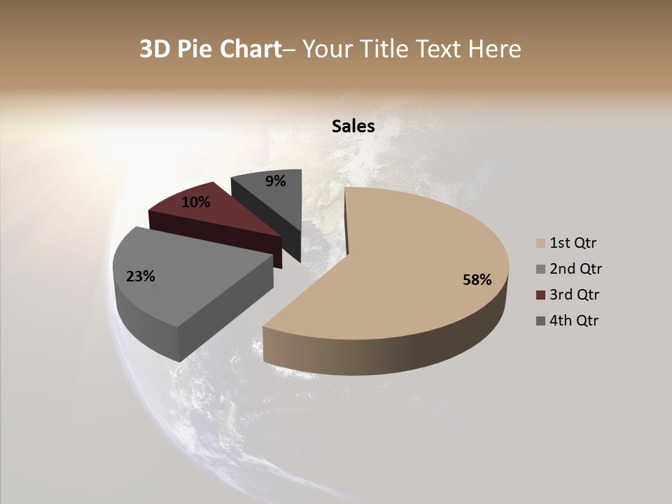 Illustration Sunset Planet PowerPoint Template
