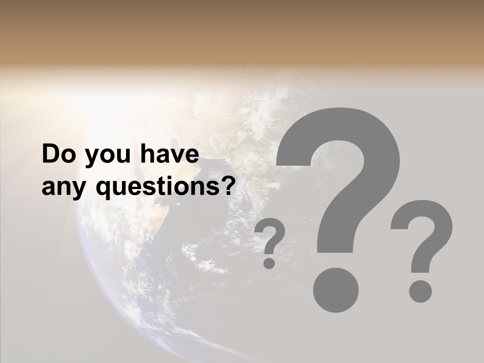 Illustration Sunset Planet PowerPoint Template