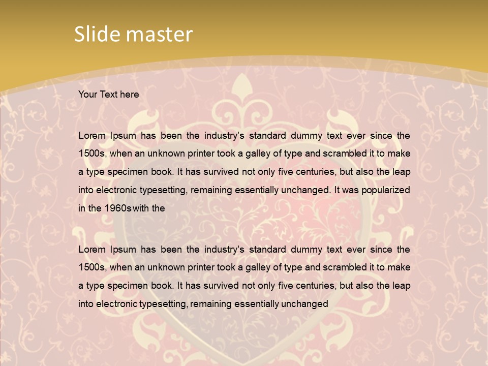 Flourishes Passion Red PowerPoint Template