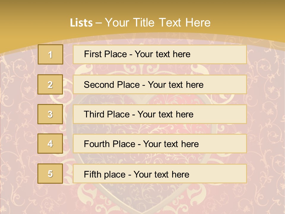 Flourishes Passion Red PowerPoint Template