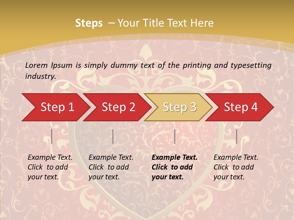 Flourishes Passion Red PowerPoint Template