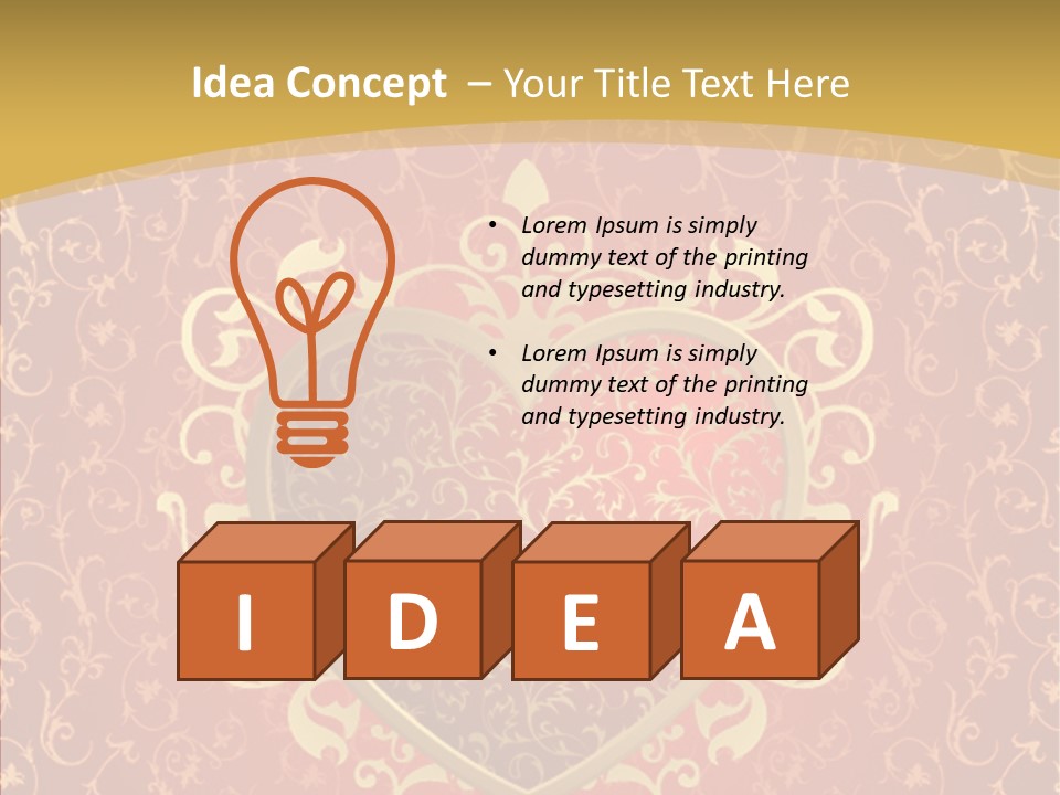 Flourishes Passion Red PowerPoint Template