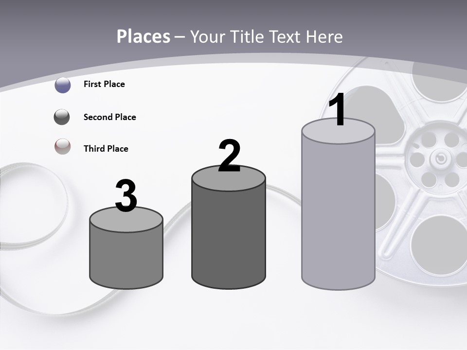 White Metal Spool PowerPoint Template