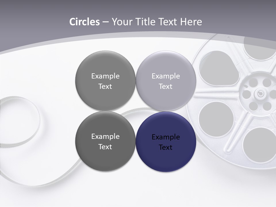White Metal Spool PowerPoint Template