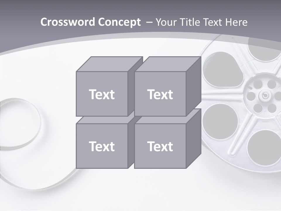 White Metal Spool PowerPoint Template