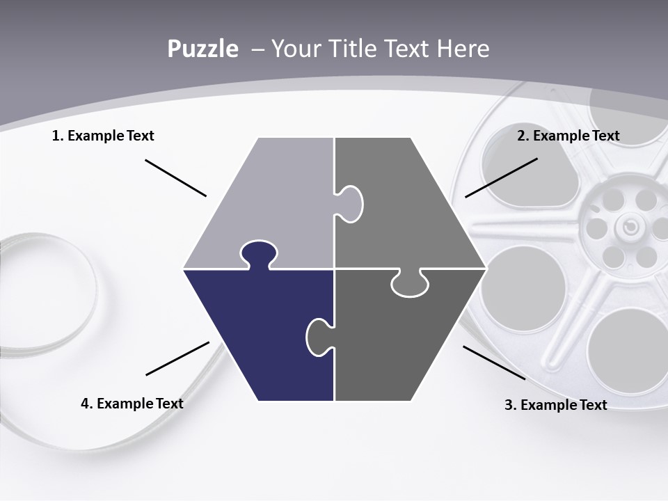 White Metal Spool PowerPoint Template