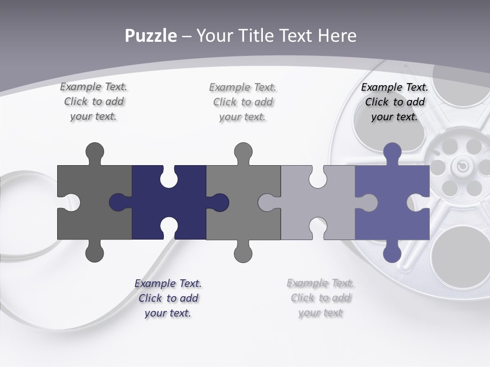 White Metal Spool PowerPoint Template