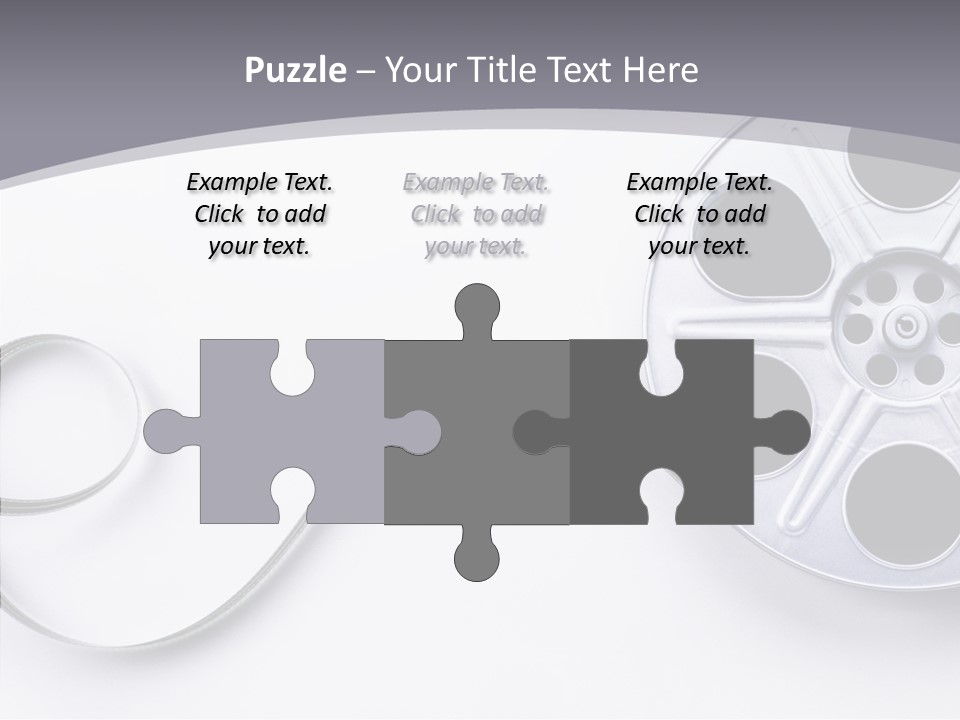 White Metal Spool PowerPoint Template