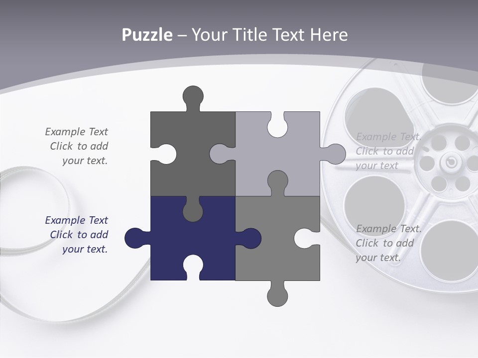 White Metal Spool PowerPoint Template