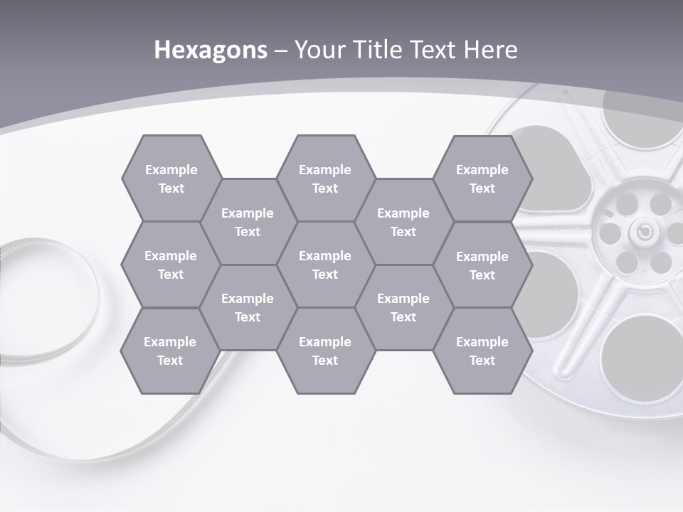 White Metal Spool PowerPoint Template