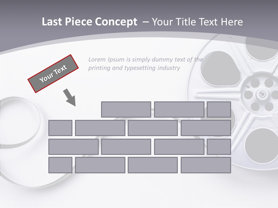 White Metal Spool PowerPoint Template